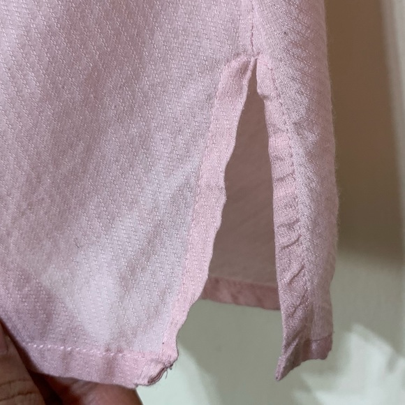 Armani Exchange Baby Pink Semi Sheer Button Down Shirt Blouse Size XS - Picture 4 of 12